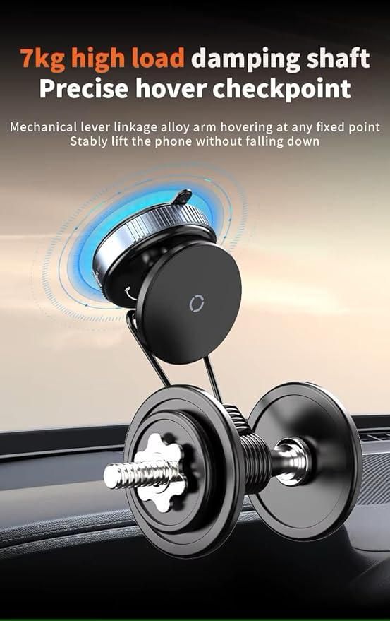 Magnetic Suction Phones Holder for Car/Gym/Mirror/Shower, Compatible with All Mobile