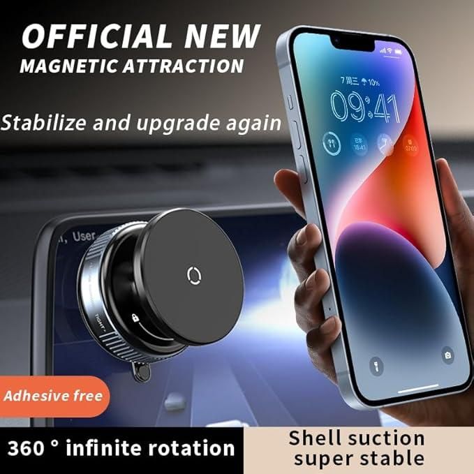 Magnetic Suction Phones Holder for Car/Gym/Mirror/Shower, Compatible with All Mobile